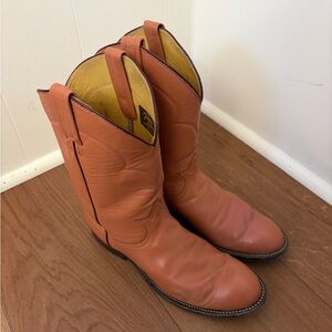 Tony Lama Dusty Rose Pink Cowgirl Boots El Paso, Texas USA Leather Women’s 7B